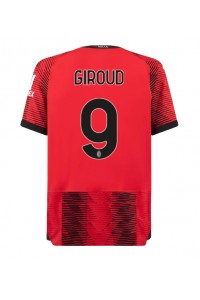 Fotbalové Dres AC Milan Olivier Giroud #9 Domácí Oblečení 2023-24 Krátký Rukáv